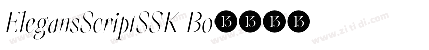 ElegansScriptSSK Bo字体转换
